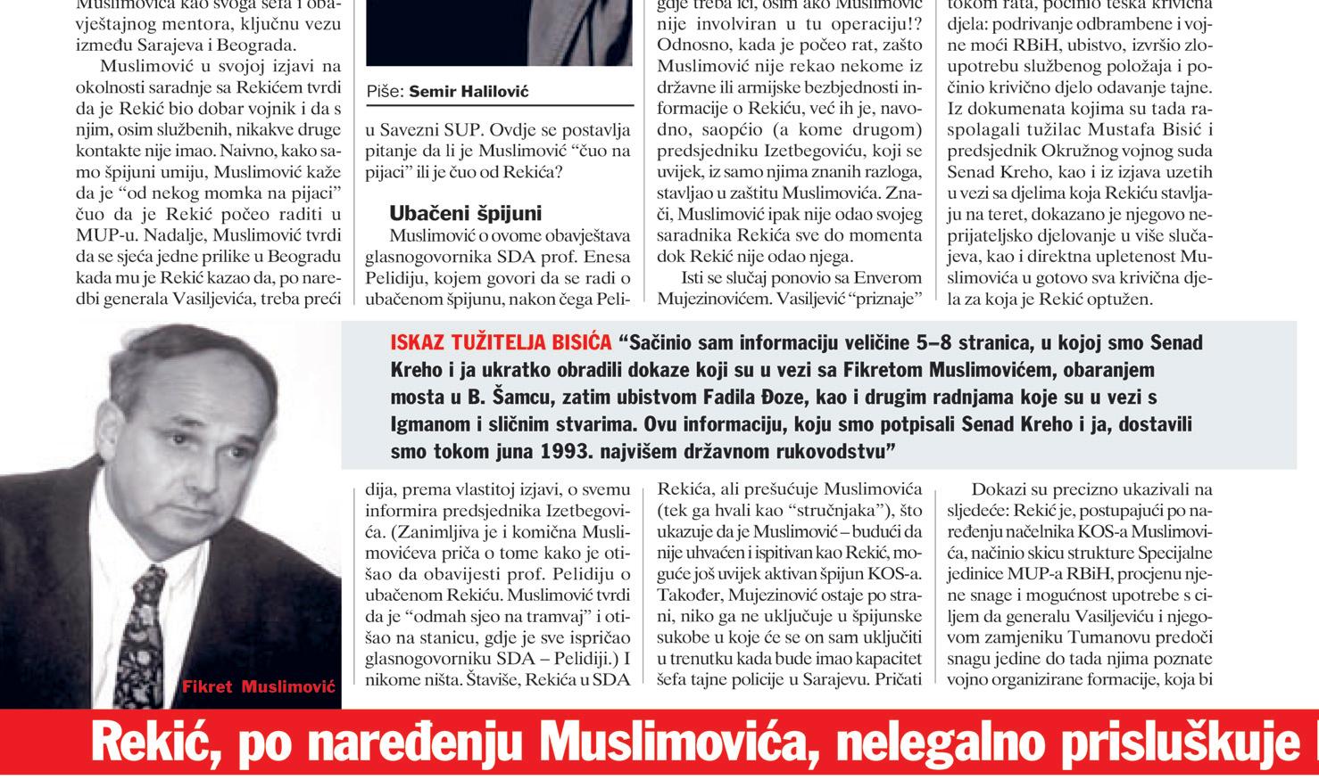 Fikret Muslimović - glavna karika špijunskog trougla