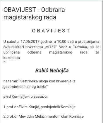 Dokaz da je član komisije na Univerzitetu u Vitezu - Avaz