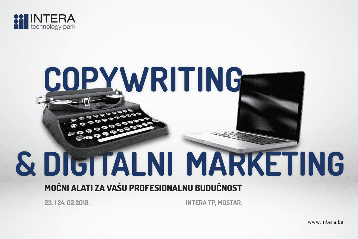 INTERA Tehnološki Park organizira dvodnevni trening „Copywriting i digitalni marketing"