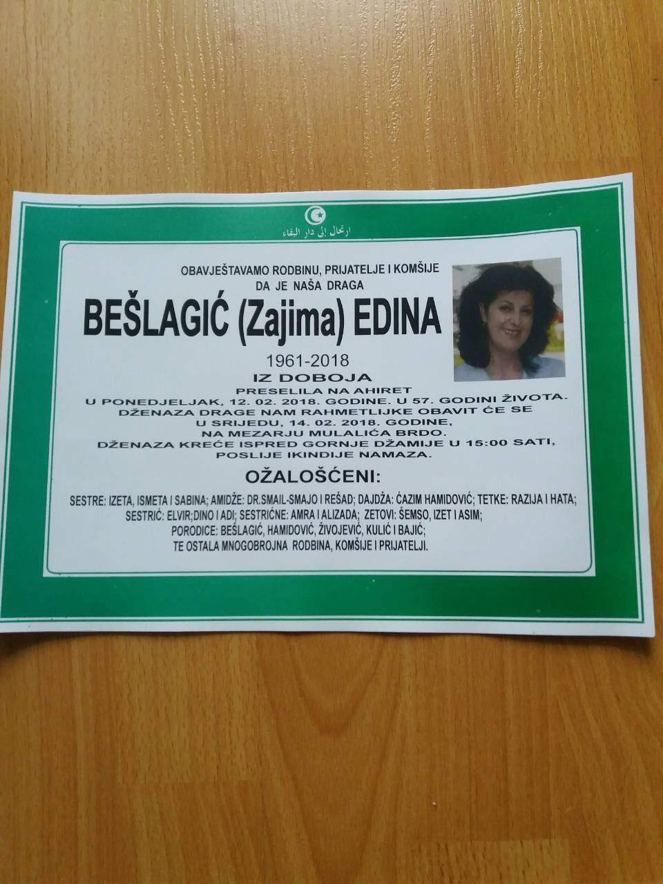 Nastradala Edina Bešlagić - Avaz