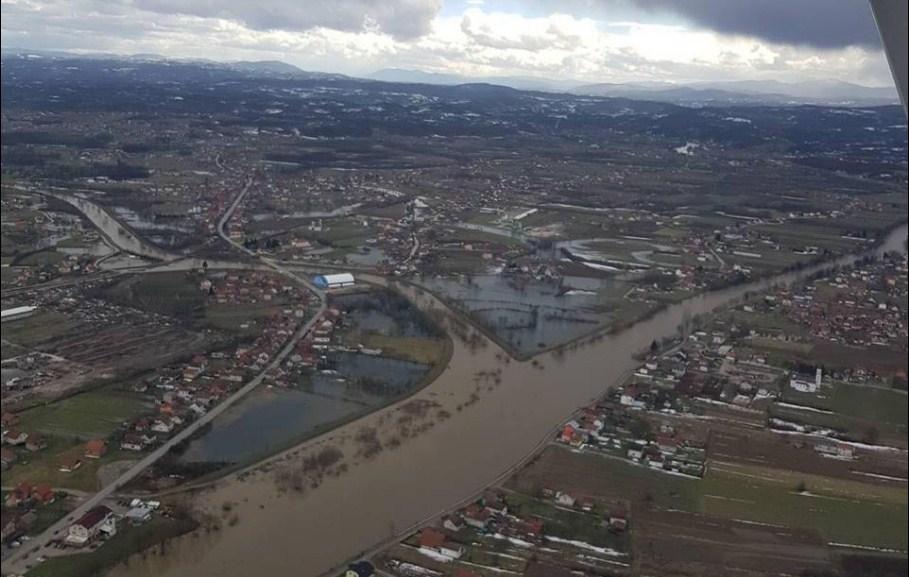 Vanredne mjere u Bosanskoj Kostajnici, visina rijeke Sane u Prijedoru 444 cm