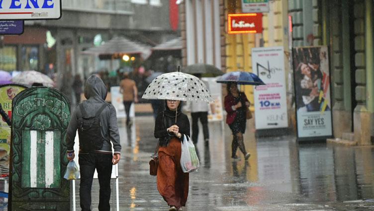 Narednih dana kišovito, uz grmljavinu i grad