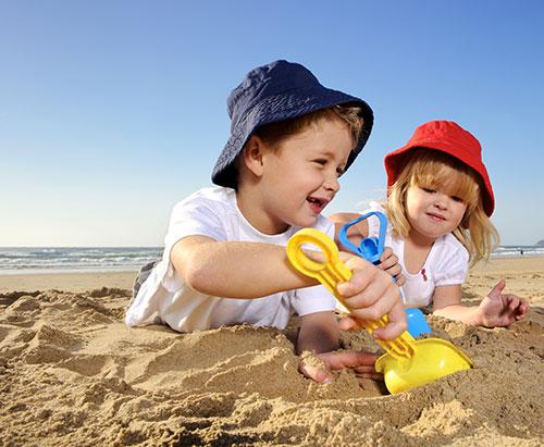 Pješčana plaža - idealno mjesto za igru