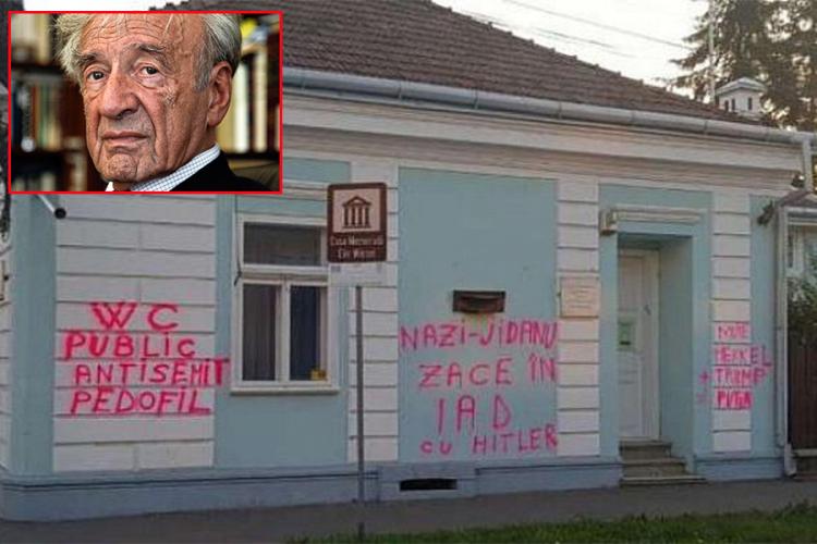 Antisemitski grafiti na kući nobelovca Elija Vizela