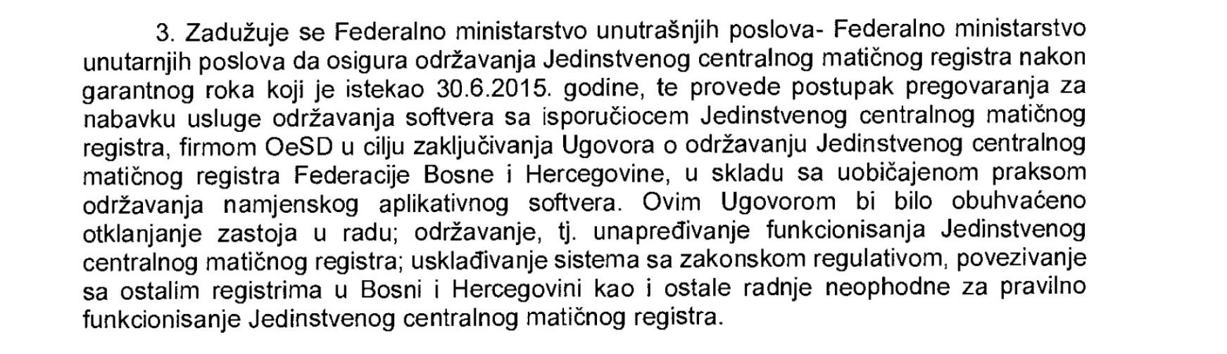 Faksimil zaključaka Vlade BiH: Naložili Čampari niz zadataka još krajem 2015. - Avaz