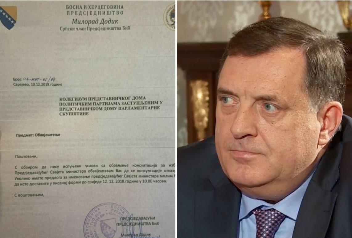 Pročitajte šta je Dodik napisao predstavnicima stranaka