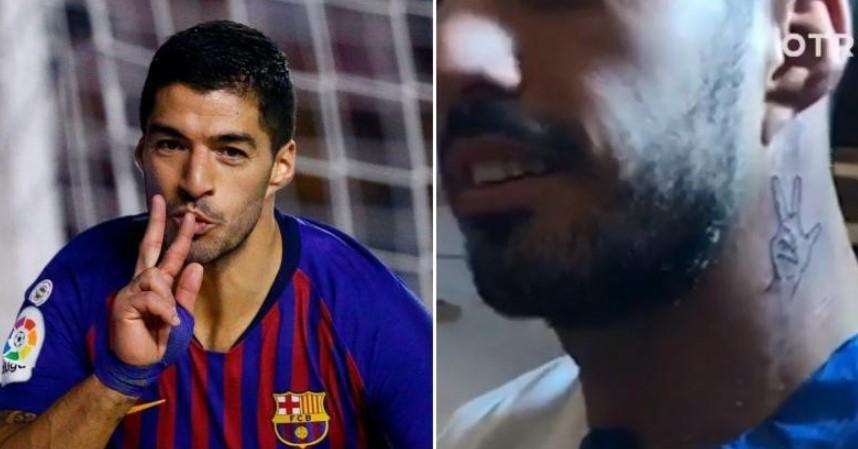 Suarez na vratu istetovirao svoj prepoznatljiv način slavljenja pogodaka