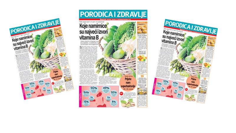 Srijedom u "Dnevnom avazu" magazin „Porodica i zdravlje“: Koje namirnice su najveći izvori vitamina B