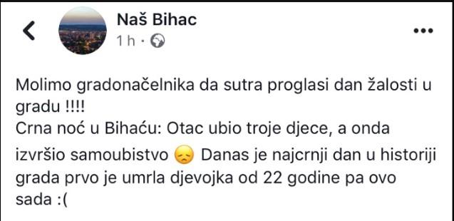 Građani Bihaća traže od gradonačelnika da proglasi dan žalosti