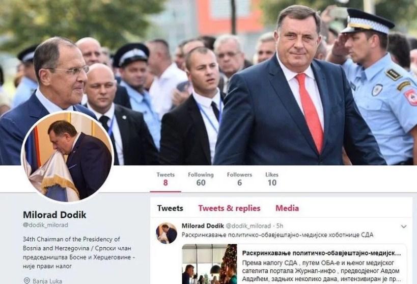 SNSD: Milorad Dodik nema naloge na društvenim mrežama