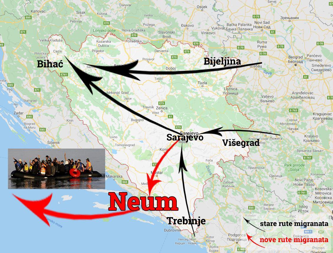 Migranti otvaraju novu rutu prema Neumu