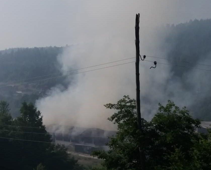 Lokaliziran požar u krugu nekadašnjeg pogona pilane ŠIP “Stupčanica” u Olovu