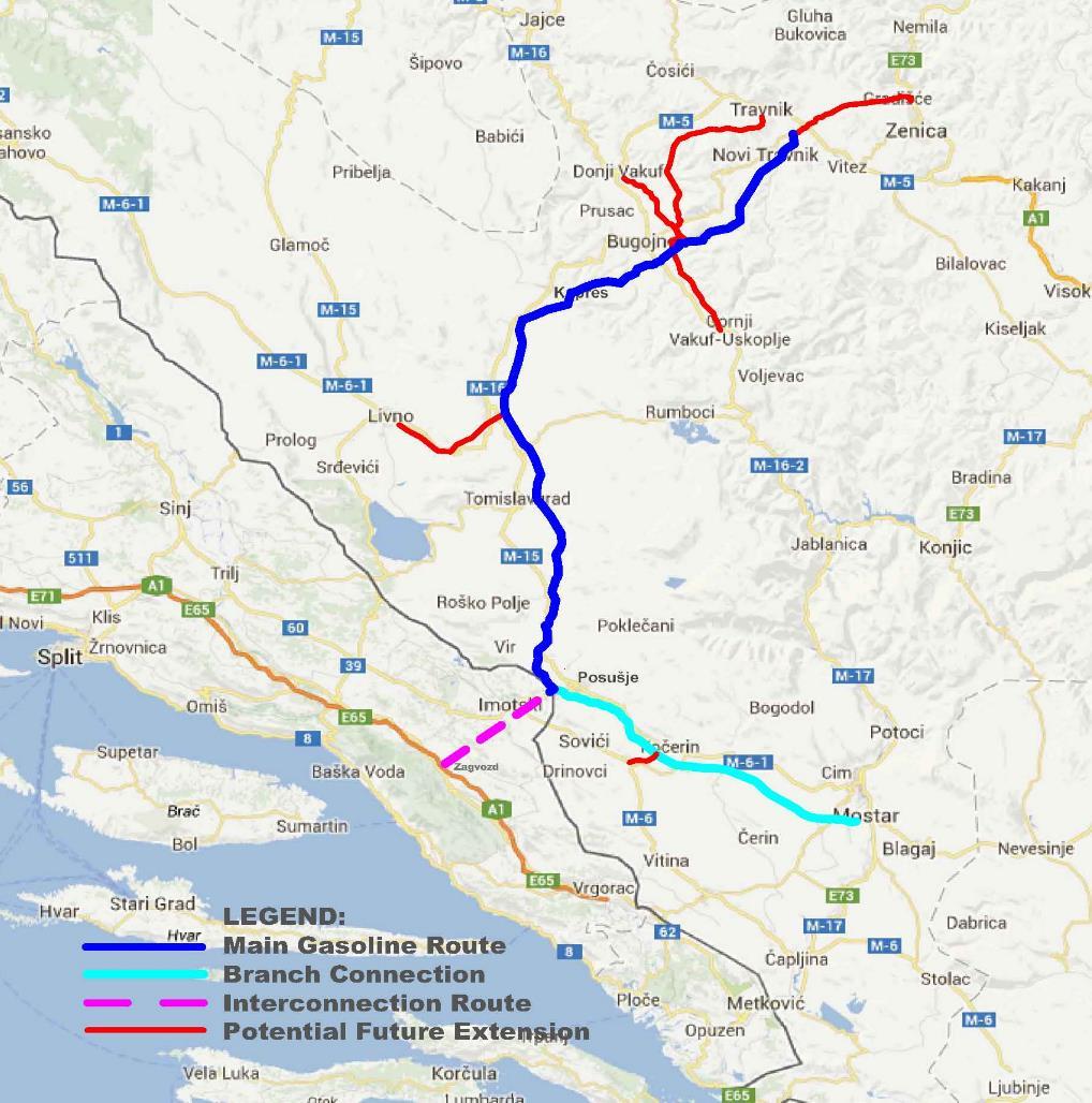 Mapa budućeg plinovoda - Avaz