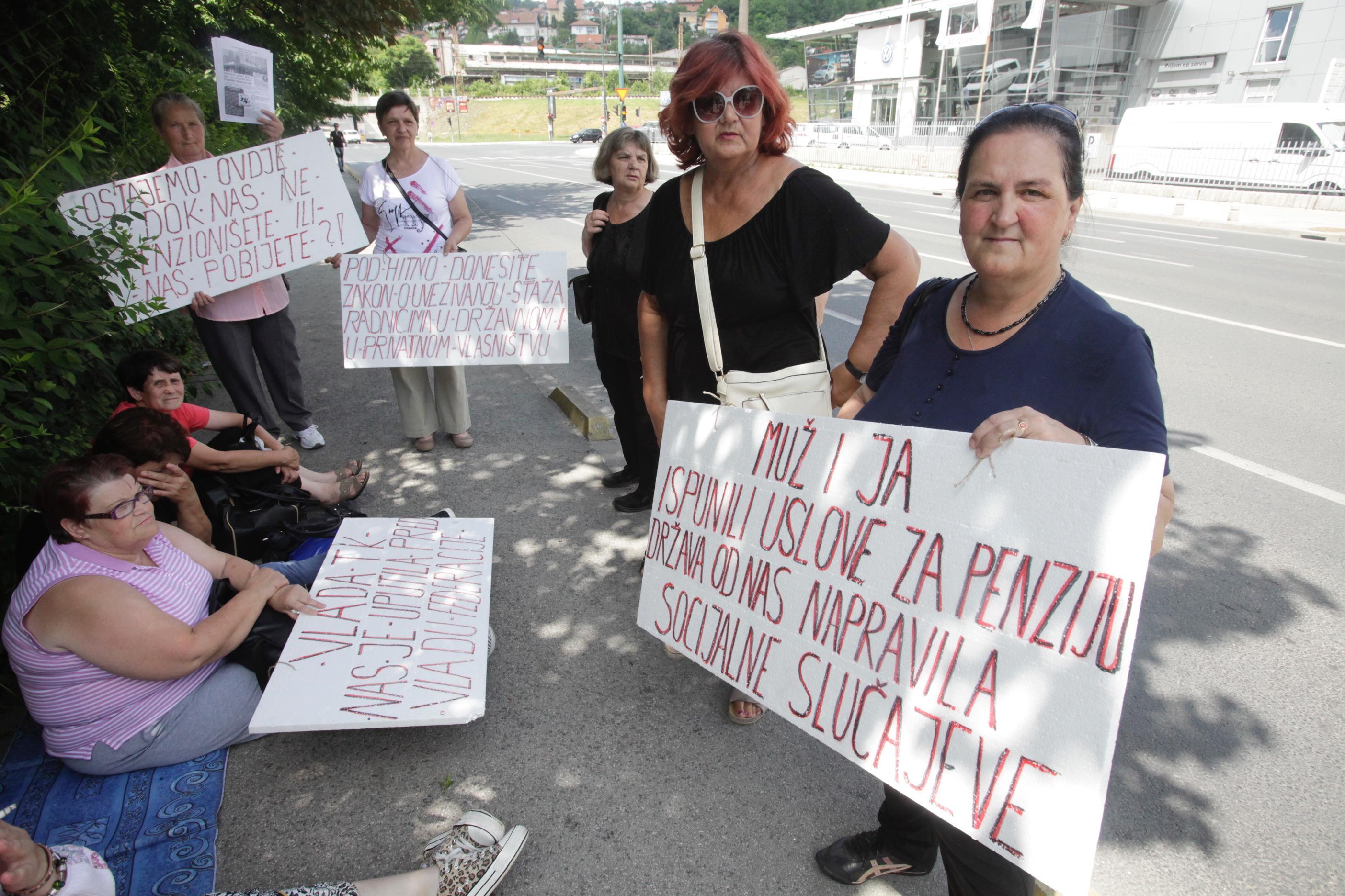 Radnici "Borca" stigli pred Vladu FBiH