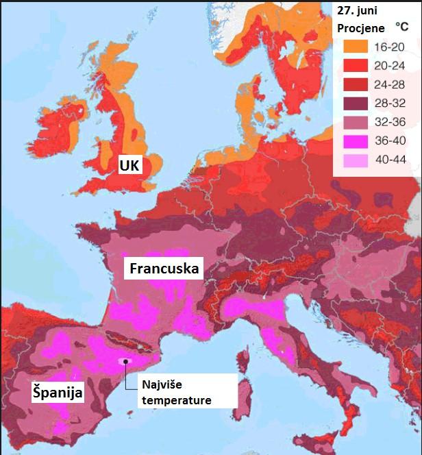 Paklene vrućine haraju Evropom: Temperatura obara rekorde