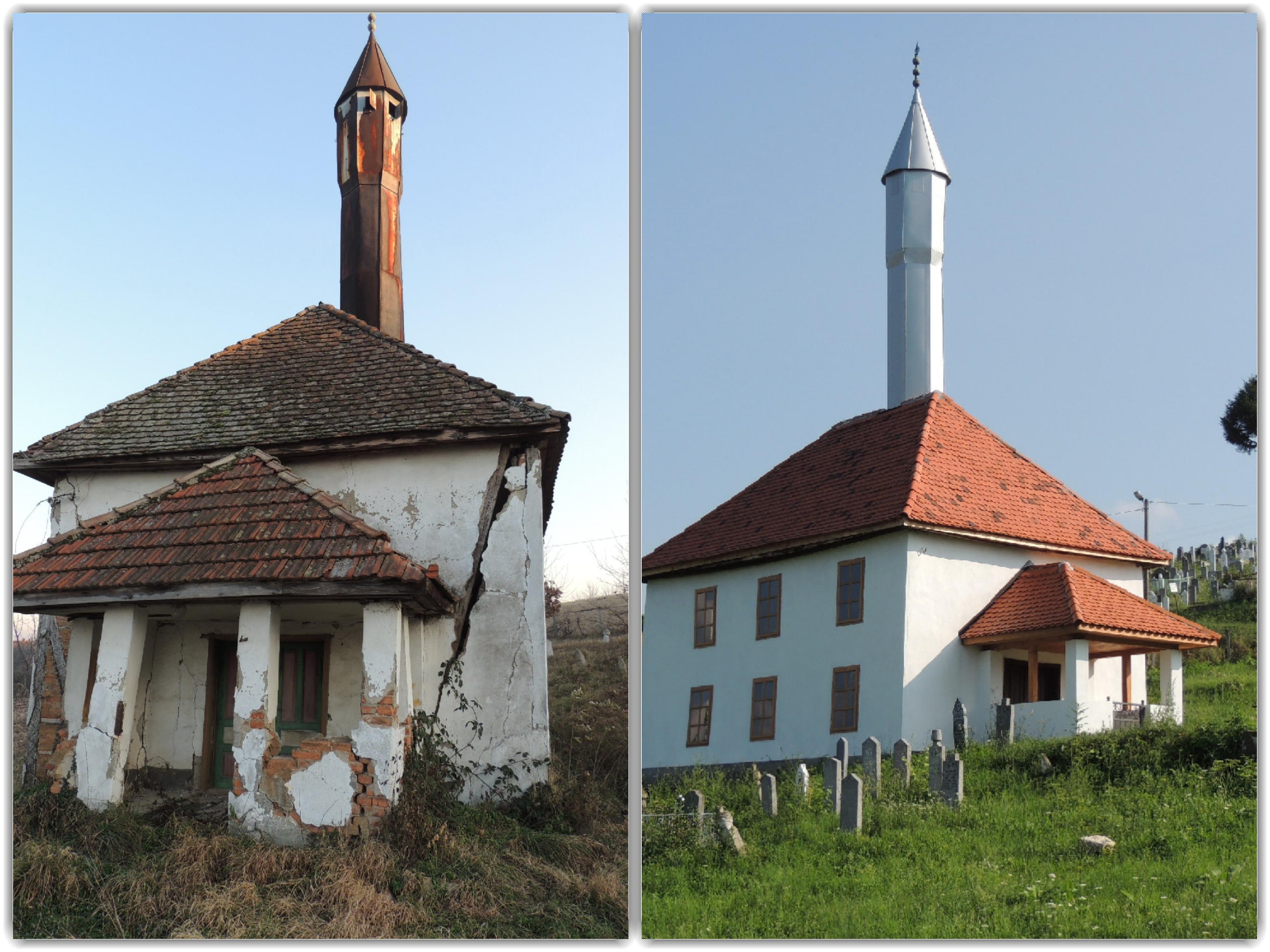 Stara džamija prije i nakon sanacije - Avaz