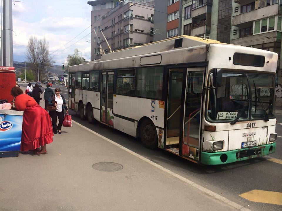 Zapalio se trolejbus u Sarajevu