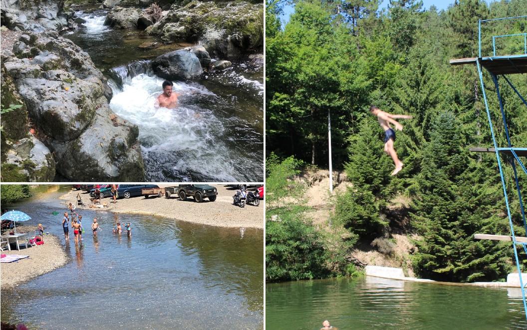 Spas od tropskih vrućina: Djeca u plićacima, stariji u kanjonu rijeke u srcu Konjuha