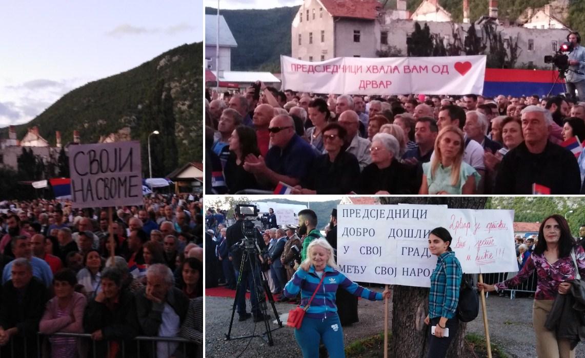 Šta su građani poručili Aleksandru Vučiću tokom njegove posjete Drvaru