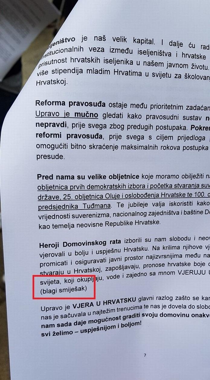 Transkript govora Kolinde Grabar-Kitarović - Avaz