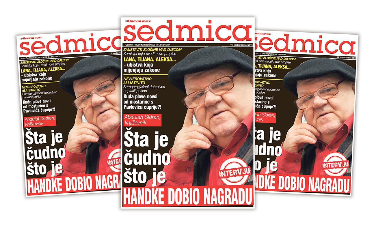 Naslovnica priloga "Sedmica" - Avaz