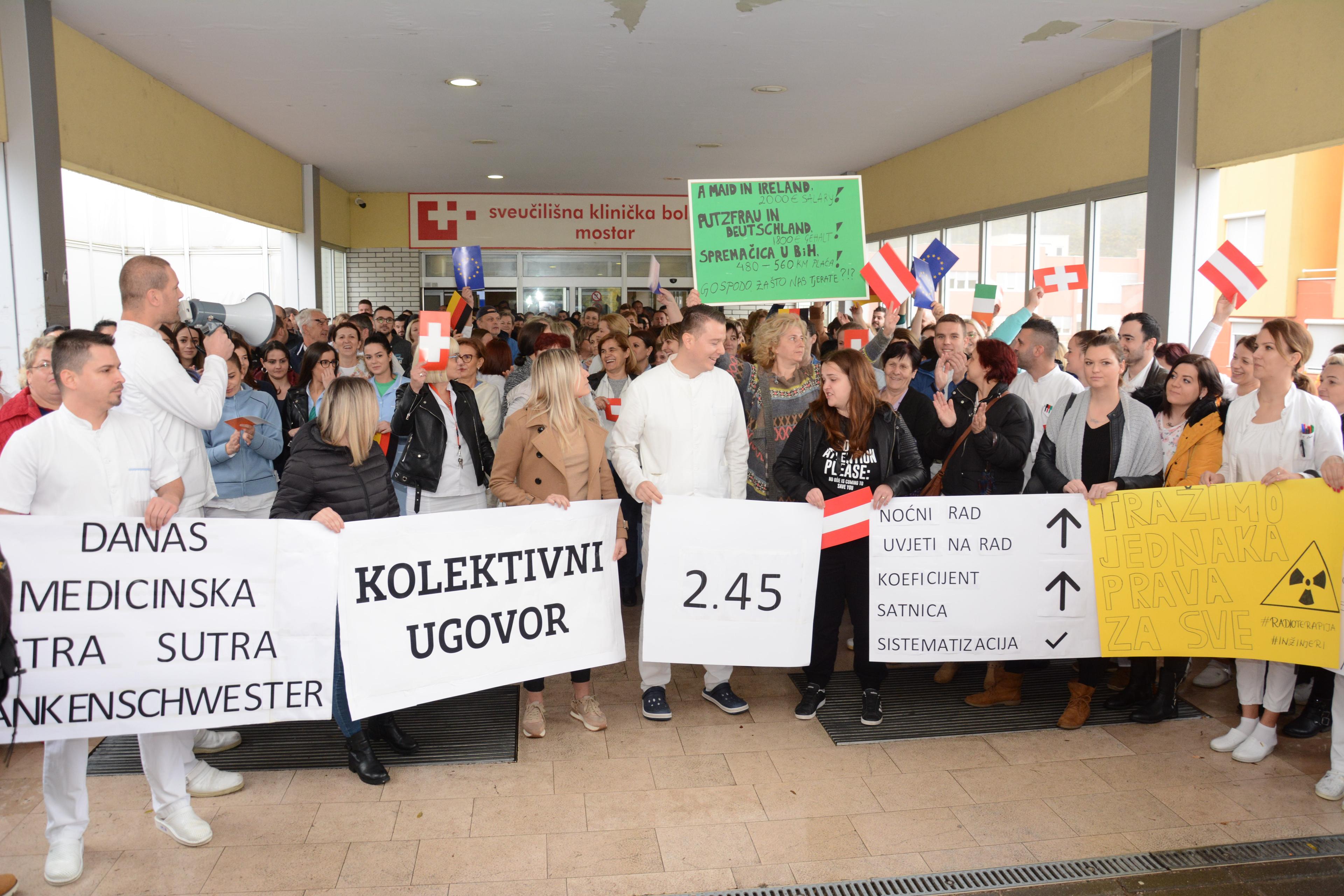 Hoće li 3.200 zdravstvenih radnika u HNK stupiti u generalni štrajk