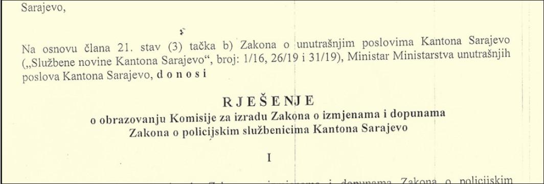 Faksimil rješenja o formiranju nove komisije - Avaz