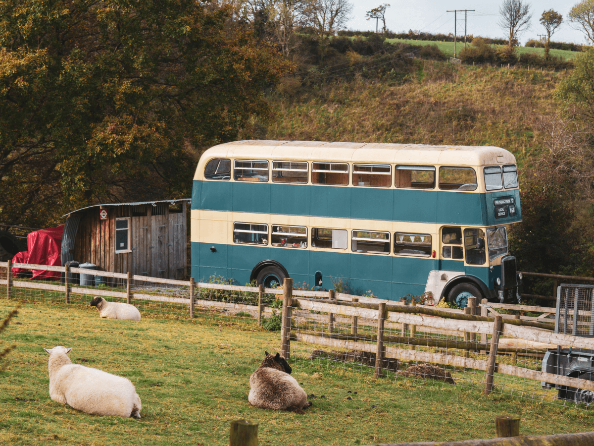 Jedinstveni hotel-autobus na farmi "Ceridwen Centre"