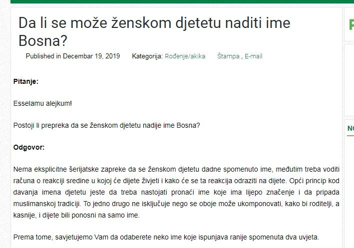 Odgovor Islamske zajednice - Avaz