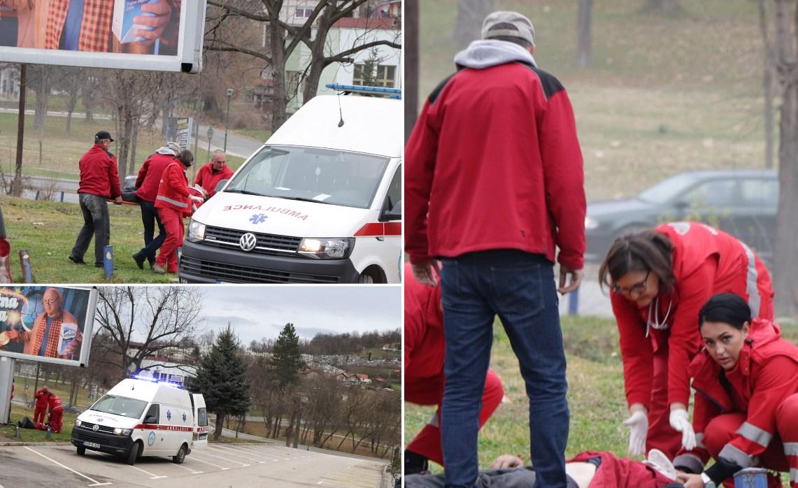 Nesreća u blizini Trga slobode: Radnik pao s ljestvi prilikom postavljanja bilborda