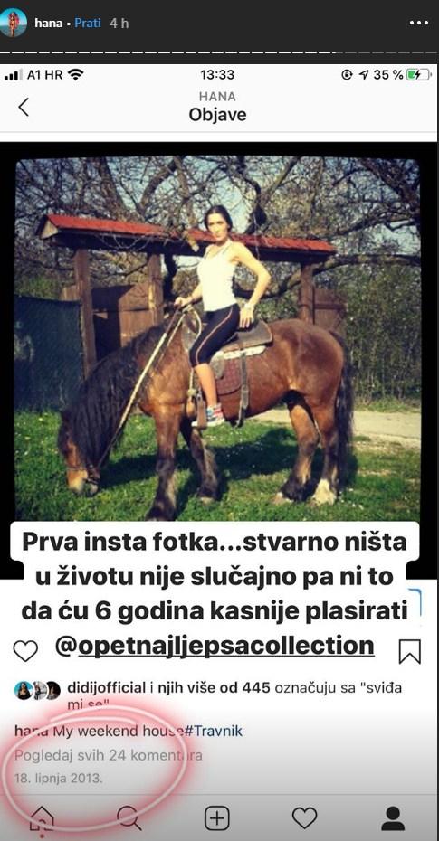 Prva Hanina fotografija na Instagramu - Avaz