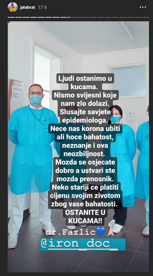 Stori Jale Brata na Instagramu - Avaz