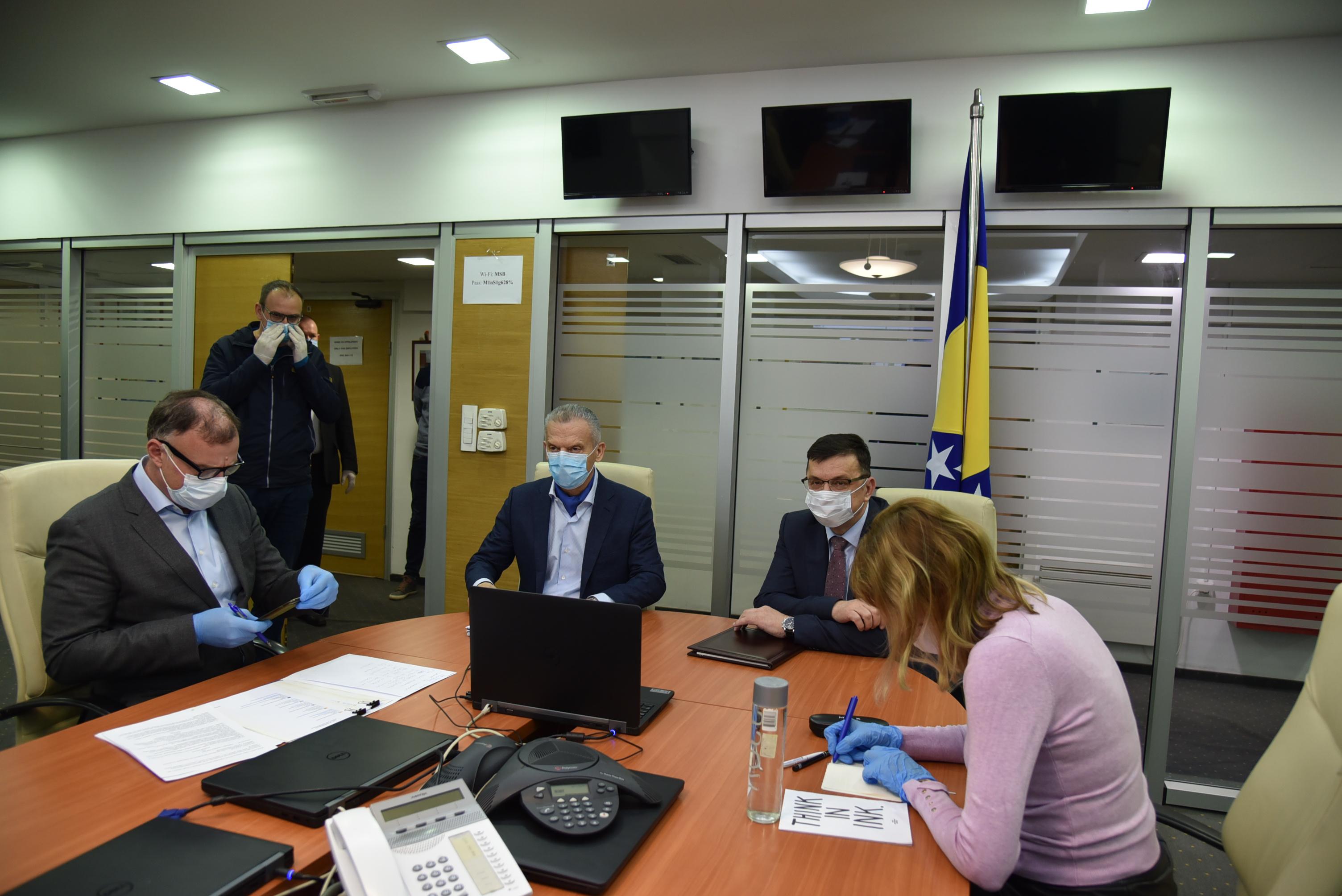 Na videokonferenciji s ambasadorima i predstavnicima međunarodnih organizacija i agencija BiH dobila 7.200.000 eura