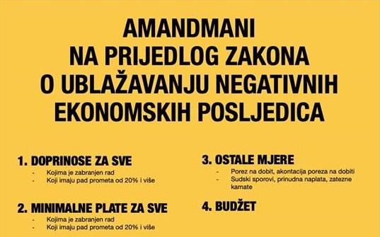 Grupa "Glas malih biznisa" uputila 18 amandmana na "korona zakon"