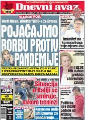 Danas u "Dnevnom avazu" čitajte: Pojačajmo borbu protiv pandemije