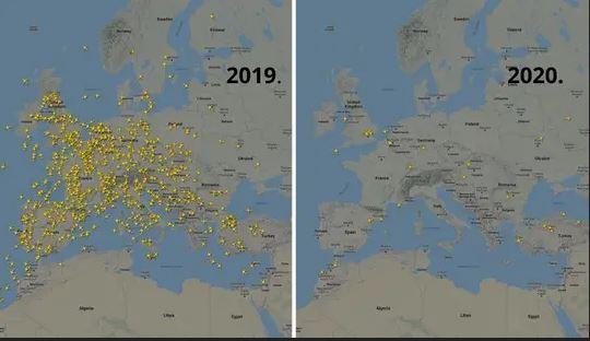 Potop aviokompanija: Na nebu iznad Evrope samo 27 aviona