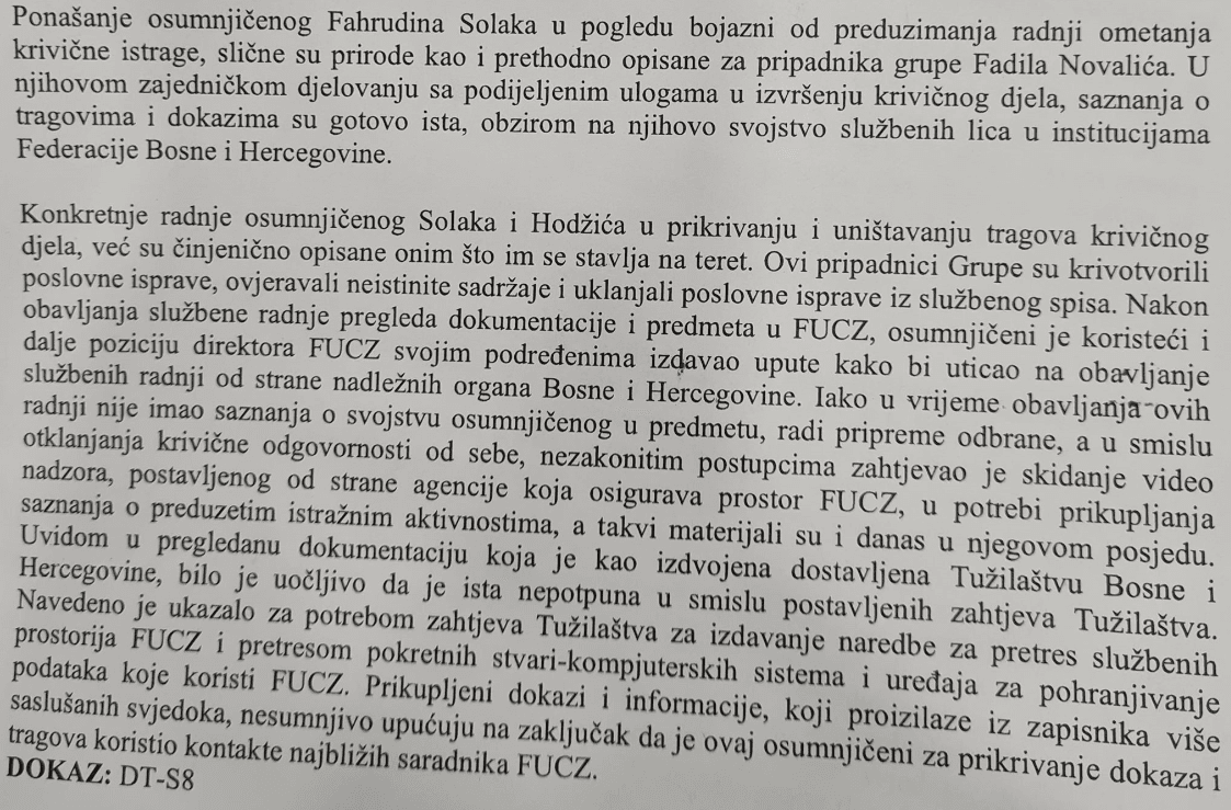 Faksimil Tužilaštva BiH: Tražio da se sve skine - Avaz