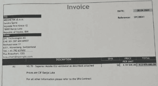 Za nabavku respiratora i opreme u RS isplaćeno 2.975.000 eura