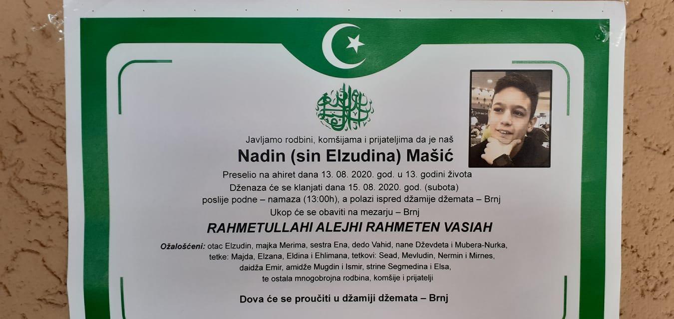 Nadin Mašić: Dječak preminuo u 13. godini - Avaz