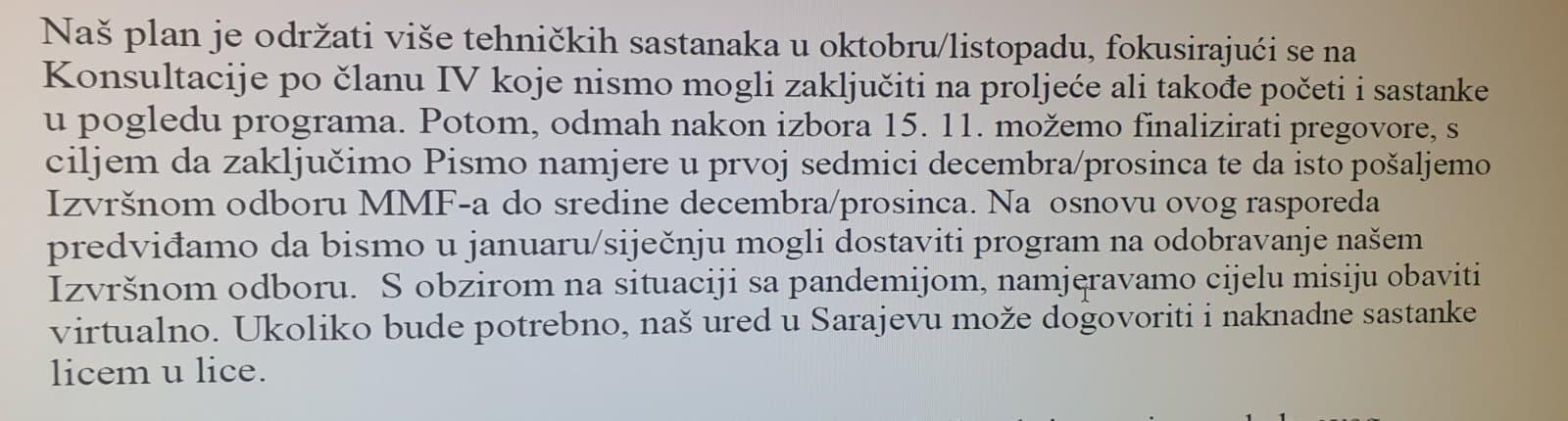 Faksimil pisma koji je poslan premijerima - Avaz