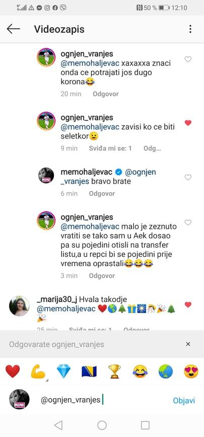 Prepiska s Instagrama - Avaz