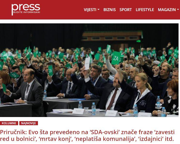 Tekst na portalu Pressmedia - Avaz