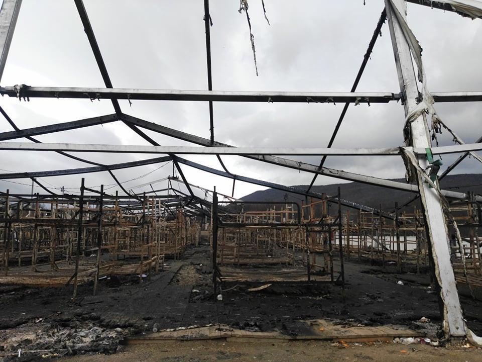 Camp "Lipa" the day after the relocation of migrants - Avaz