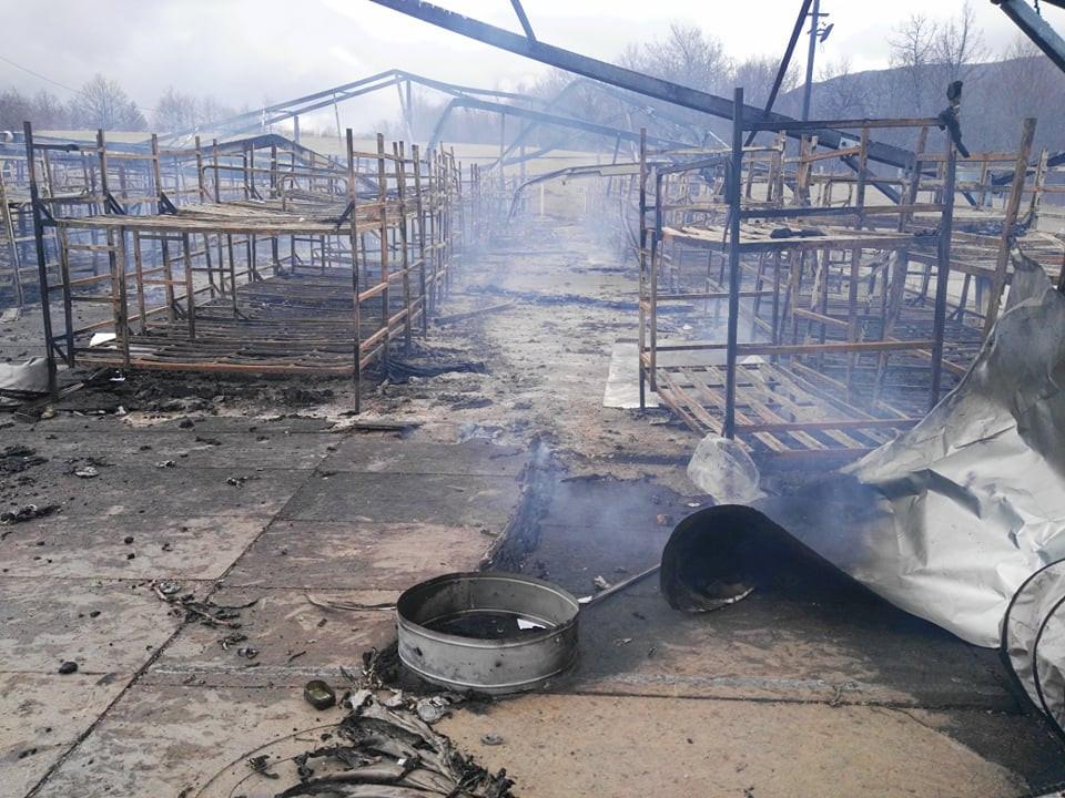 Camp "Lipa" the day after the relocation of migrants - Avaz