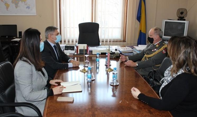 Okolić thanked Brigadier Simbürger for his continued cooperation with the B&H Ministry of Defense and the Armed Forces (AFBiH), despite the Covid-19 pandemic - Avaz