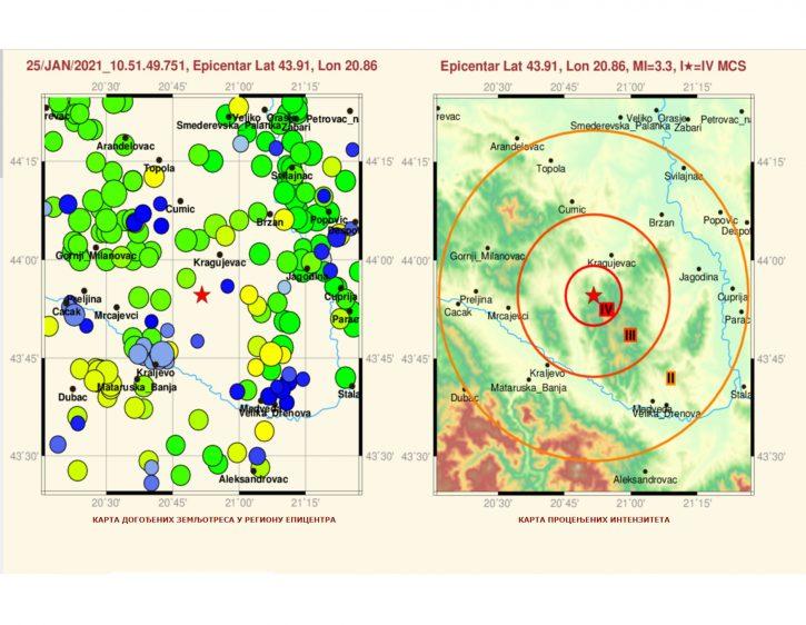 Zemljotres kod Kragujevca: "Pomjerio me je sa kreveta"