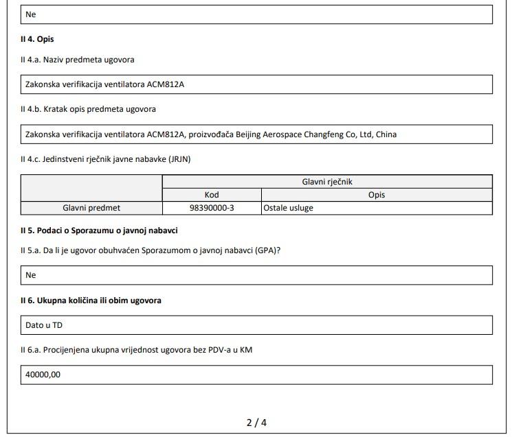 Tender published on the Public Procurement Portal - Avaz