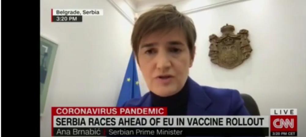 Brnabić dala intervju za CNN: Građani su nam prioritet, odmah smo krenuli u nabavku vakcine