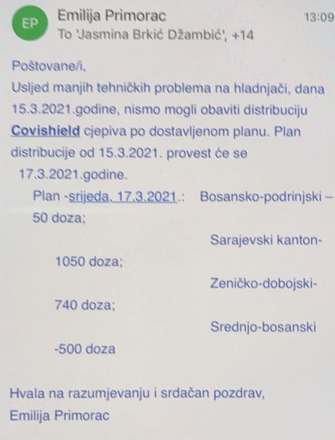 Poruka koju je Zavod uputio zdravstvenim ustanovama - Avaz