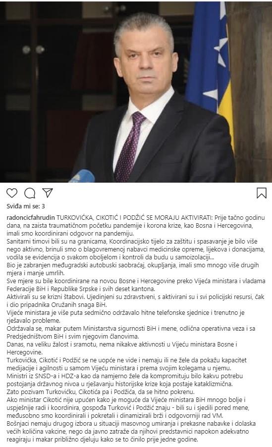 Status Fahrudina Radončića - Avaz